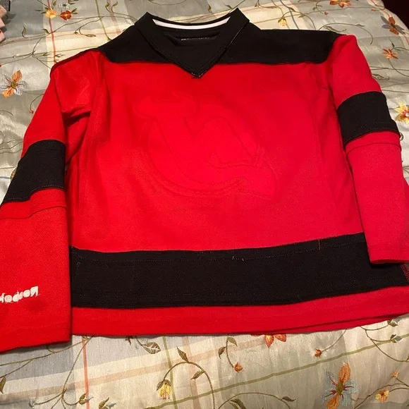 Reebok Black and Red NHL Replica Hockey Sporty Jersey, #21 Palmieri, Size MM - Picture 14 of 16